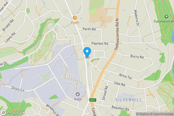 Map location for 16 Battle Road, St. Leonards-on-Sea, East Sussex, TN37 7AB