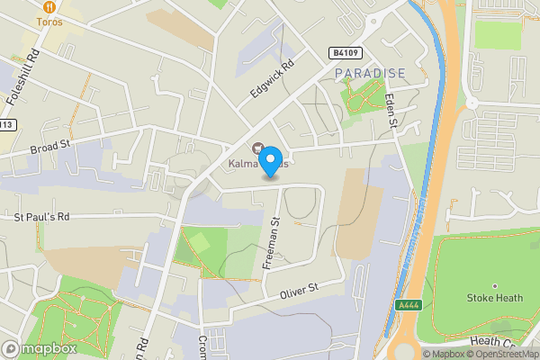 Map location for 57 Awson Street, Coventry, Warwickshire CV6 5GG