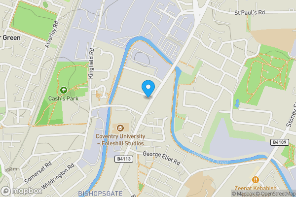 Map location for 303 Foleshill Road, Coventry, CV1 4JX