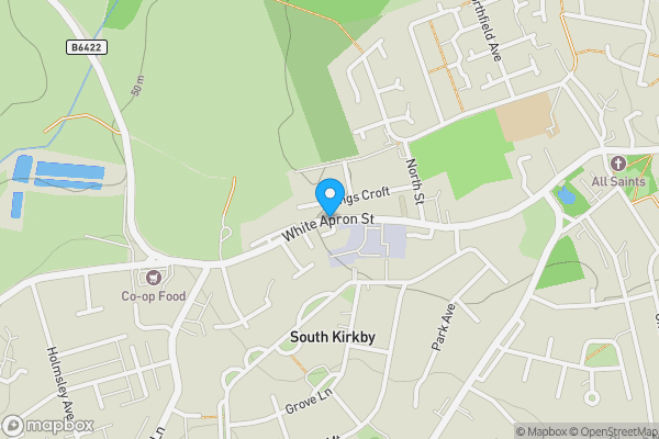 Map location for White Apron Street, South Kirkby, Pontefract, West Yorkshire, WF9 3LH