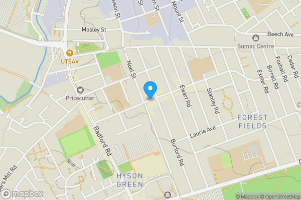 Map location for Flat 21, Bedford Court, Berridge Road, Nottingham NG7 6FQ