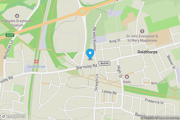 Map location for 15 Charles Street Goldthorpe, Rotherham, South Yorkshire, S63 9LX