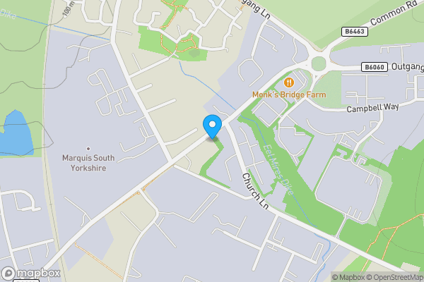 Map location for 19 Monksbridge Road, Dinnington, Sheffield, South Yorkshire, S25 3QS