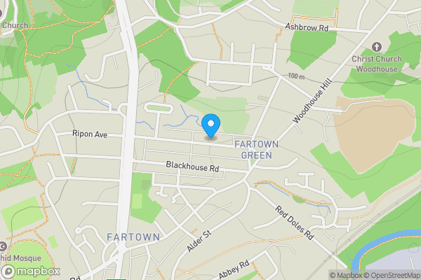 Map location for 64, Dewhurst Road, Fartown, Huddersfield, West Yorkshire, HD2 1BW