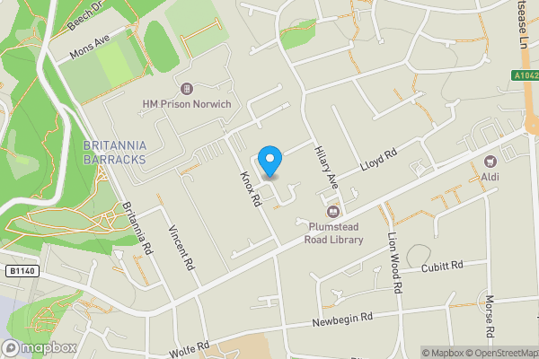 Map location for Garage and land, Honey Close, Norwich, Norfolk NR1 4LJ