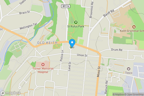Map location for Auchoynanie Cottage, Keith, Moray, AB55 5NT
