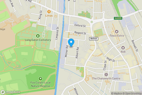 Map location for Alexandra Road, Nottingham, Nottinghamshire, NG10 1LA