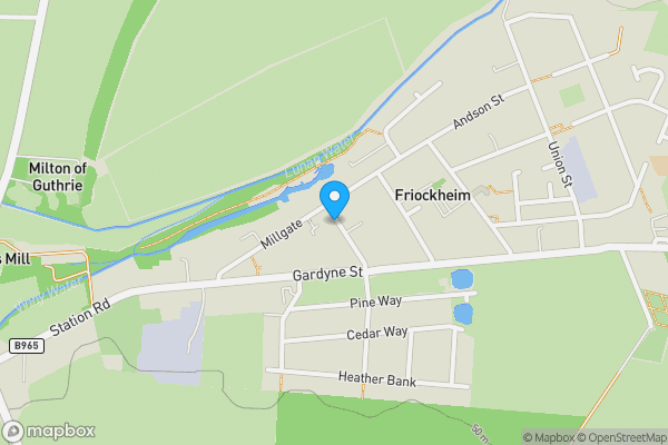 Map location for 16 Development Opportunity with Planning, Westgate, Friockheim, Arbroath, DD11 4TX