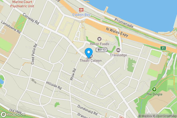 Map location for Abergele Road, Colwyn Bay, LL29 7RU