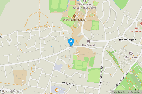 Map location for Vicarage Street, Warminster, BA12