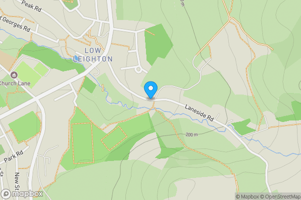 Map location for Laneside Road, HIGH PEAK, Derbyshire, SK22 4LT