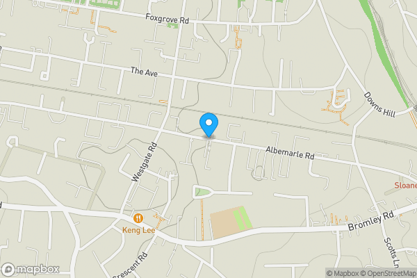 Map location for Albemarle Road, Beckenham, Kent, BR3 5LP