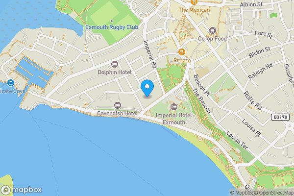 Map location for Flat 4, 20 Alexandra Terrace, Exmouth, EX8 1BD