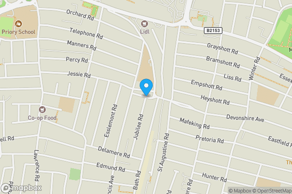 Map location for Jubilee Road, SOUTHSEA, Hampshire, PO4 0JE