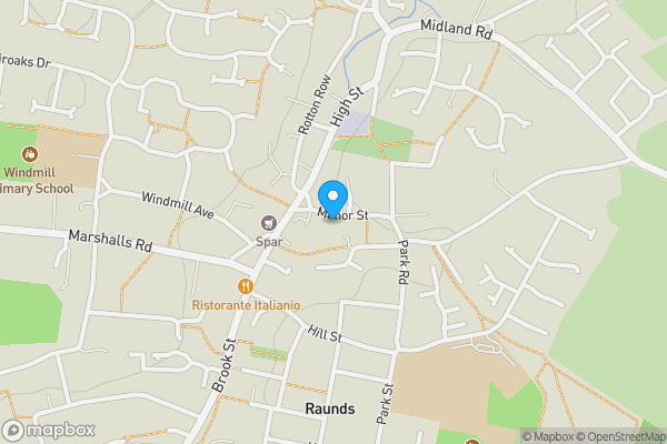 Map location for Conservative Club, 7 Manor St, Raunds, Wellingborough NN9 6JW