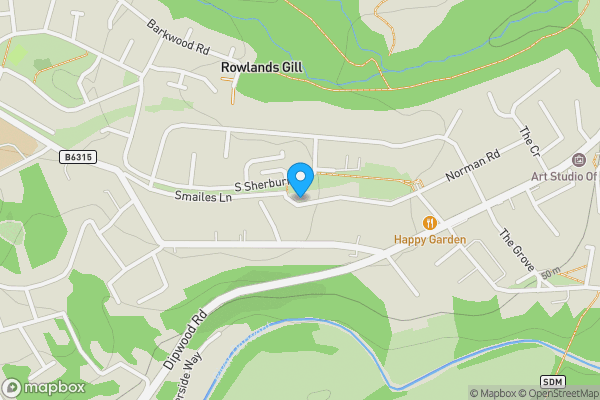Map location for 3 Gibside Court Smailes Lane, Rowlands Gill, Tyne And Wear, NE39 1JG