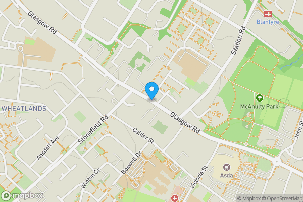 Map location for Homeland, Glasgow Road, Blantyre, Glasgow G72 9HR