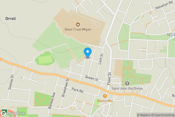 Map location for Cross Street, Orrell, Wigan, Lancashire, WN5