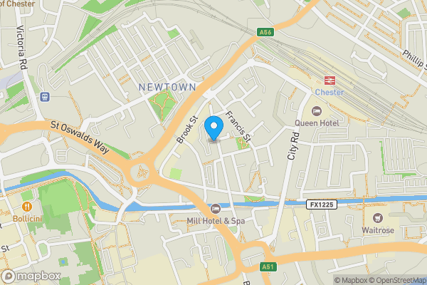 Map location for Apartment 87, The Quarter, Egerton Street, Chester, Cheshire, CH1 3NQ