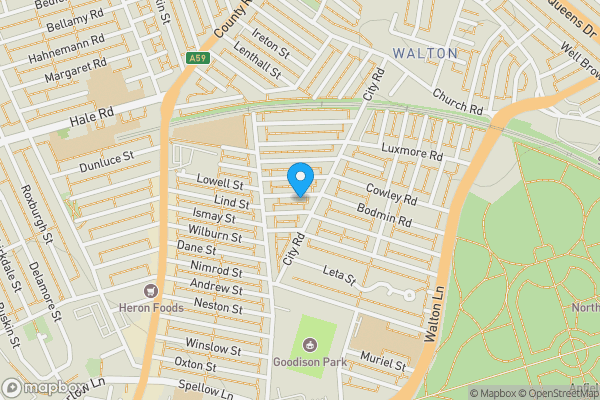 Map location for 26 Hinton Street, Fairfield, Liverpool L6 3AP