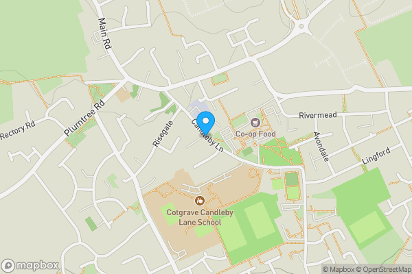 Map location for Candleby Lane, Nottingham, Nottinghamshire, NG12 3FY