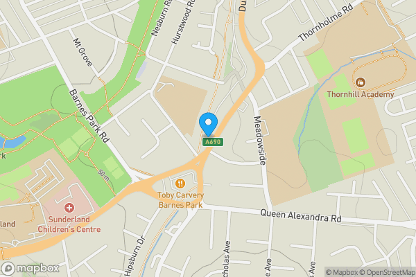 Map location for Highgate Cottage, Dunelm, Sunderland, SR2 7QS