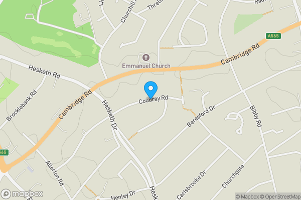 Map location for Coudray Road, Southport, PR9 9PE