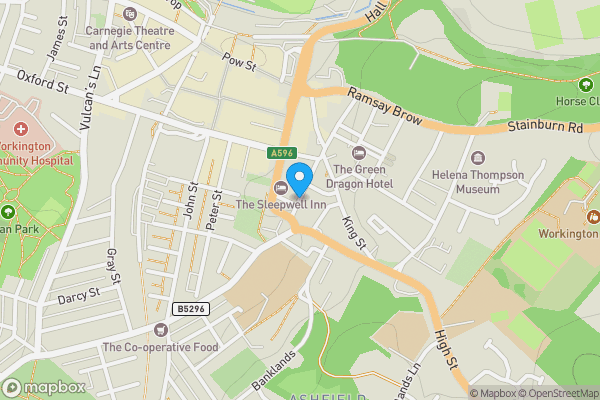 Map location for Riverside Group Offices, Nook Street, Workington, Cumbria, CA14 4EH