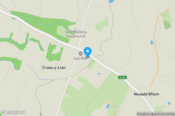 Map location for Pantycelyn, Cardigan, SA43 2LF