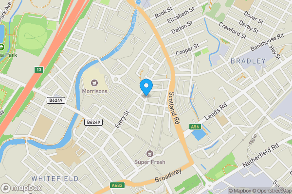 Map location for 57A & 57-59 Cross Street, Nelson, Lancashire BB9 7NQ