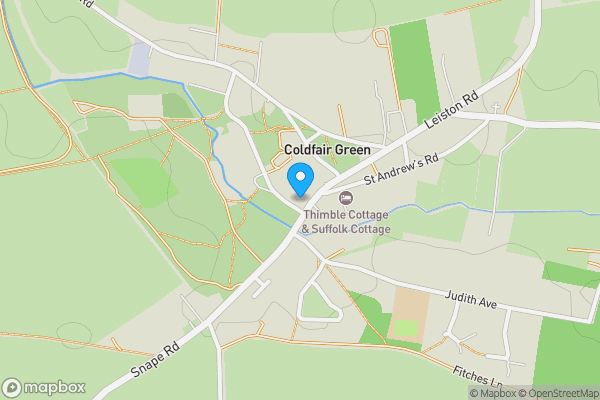Map location for 2 Post Office Road, Knodishall, Saxmundham, Suffolk, IP17 1UG