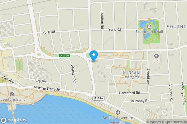 Map location for 58 Marks Court, Southend-on-Sea, Essex, SS1 2RJ
