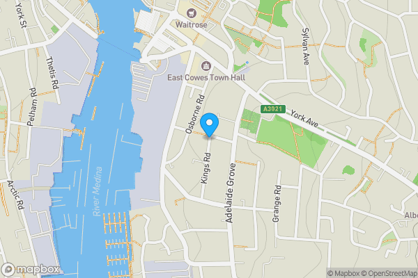 Map location for Kings Road, East Cowes, PO32 6SE