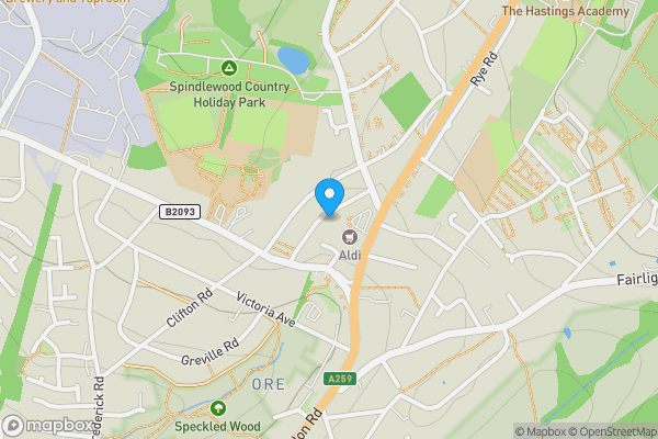 Map location for 51 Grove Road, Hastings, East Sussex TN35 4JS
