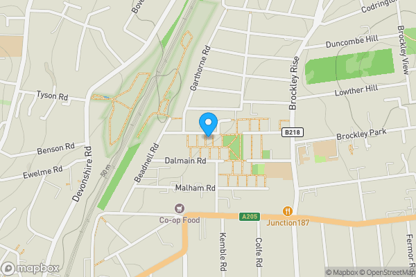 Map location for 72 Ewart Road, London, SE23 1BQ