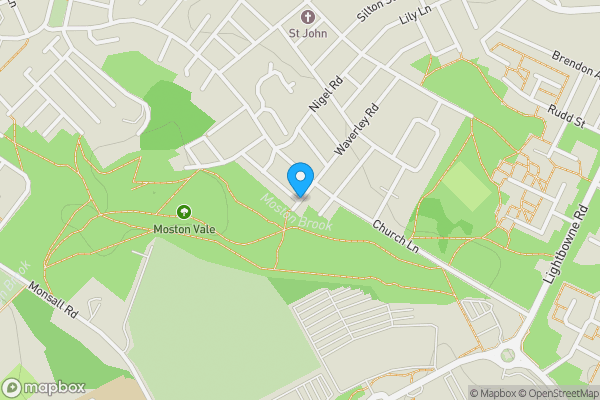 Map location for Waverley Road West, Moston, Greater Manchester, M9