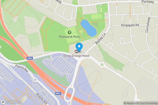 Map location for Etrop Grange Hotel, Thorley Lane, Manchester M90 4EG