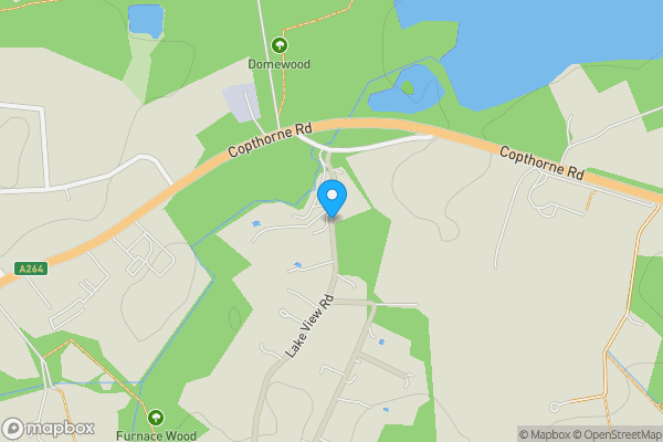 Map location for Brook Nook, Lake View Road, Felbridge, East Grinstead, RH19 2QF