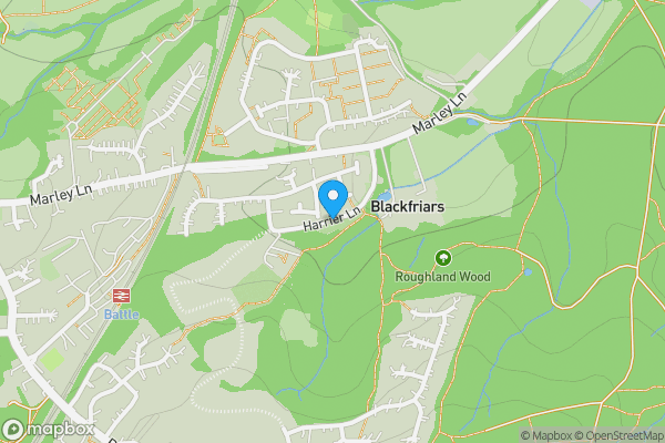 Map location for Land on the south side of Harrier Lane, Battle and Land on the north side of Hastings Road, Battle TN33 0DU