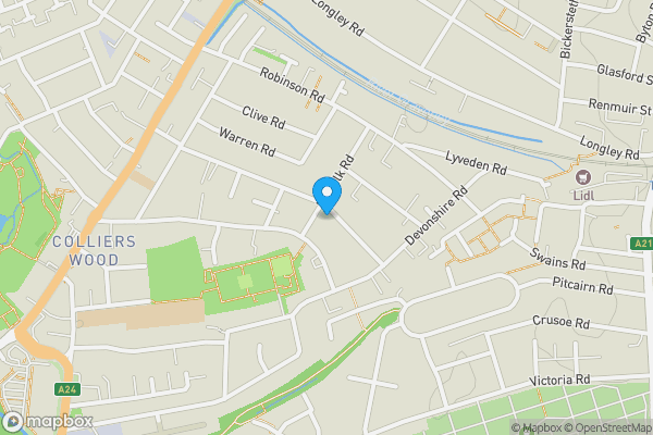Map location for 4 Wilton Road, Colliers Wood, London SW19 2HB