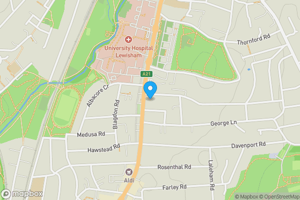 Map location for Ground Floor and Land at 375 Lewisham High Street, Lewisham, London SE13 6NZ