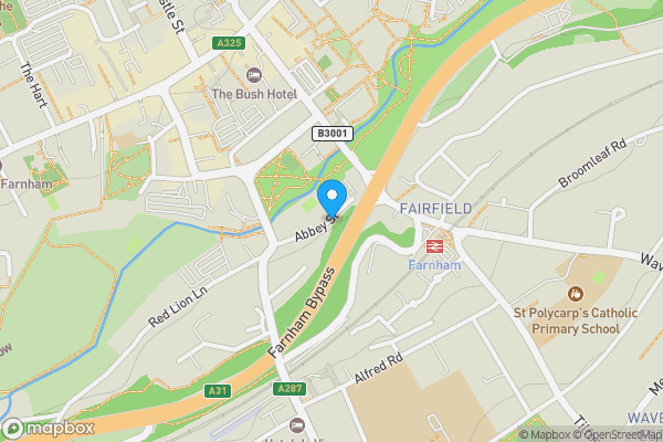 Map location for Abbey Street, FARNHAM, Surrey, GU9 7RQ