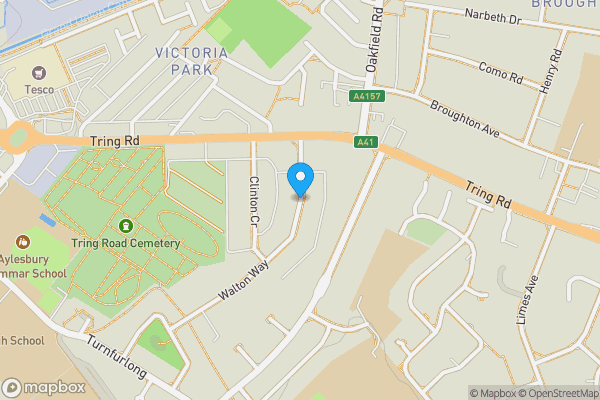 Map location for Walton Way, AYLESBURY, Buckinghamshire, HP21 7JJ