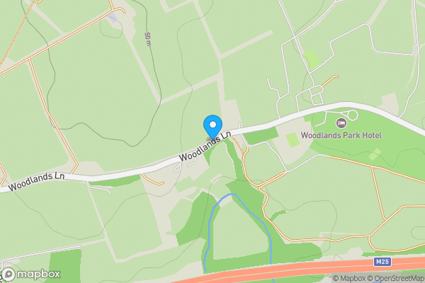 Map location for Orchard Stables, Woodlands Lane, COBHAM, Surrey, KT11 3QA