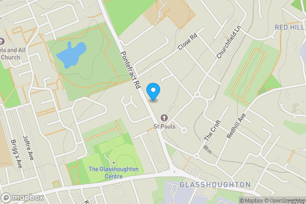 Map location for 107 Pontefract Road, Castleford, West Yorkshire WF10 4BW