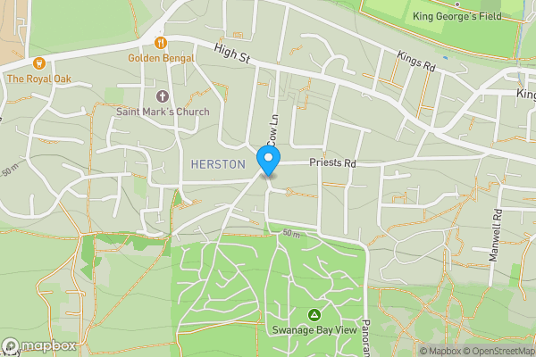 Map location for Quarry Close Swanage, Dorset, BH19