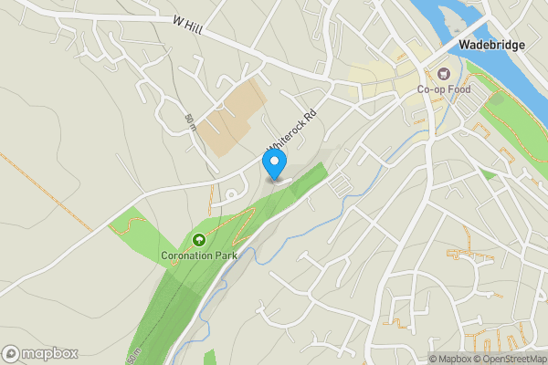 Map location for Whiterock Close, Wadebridge, Cornwall, PL27 7EF