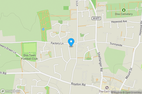 Map location for 22 Orchard Grove, Diss, Norfolk IP22 4LX