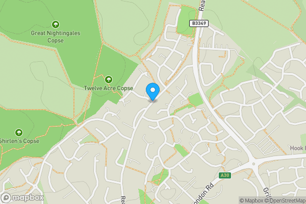 Map location for Land to the East side of Reading Road, Heckfield, Hook, Hampshire, RG27 0JY