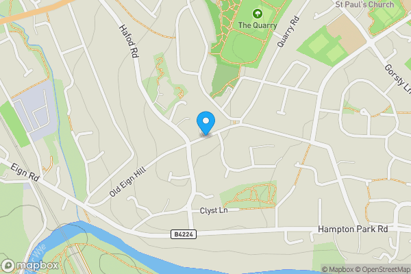 Map location for Land at Old Eign Hill, Hereford, HR1 1XX